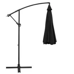 Instahut 3M Outdoor Umbrella – Black -Furniture Shop UMB BAN F 8RIB BK 02