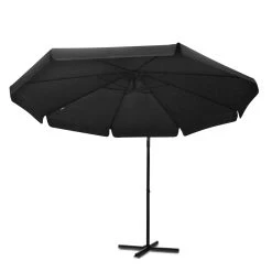 Instahut 3M Outdoor Umbrella – Black -Furniture Shop UMB BAN F 8RIB BK 03