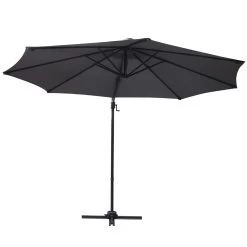 Instahut 3M Roma Outdoor Furniture Garden Umbrella 360 Degree Charcoal -Furniture Shop UMB ROMA 8RIB CO 02