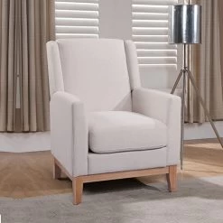 Emily Arm Chair Beige Colour -Furniture Shop V43 AC EMLY BG 01 1 3