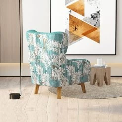 Rose Arm Chair Printing On Back -Furniture Shop V43 AC ROSEGR C 03 1 1