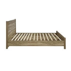 Double Size Bed Frame Natural Wood Like MDF In Oak Colour -Furniture Shop V43 BED CELDOK 03 6 3