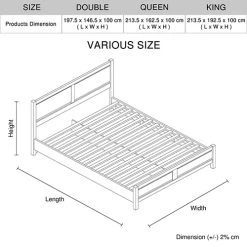 Cielo Bedframe Queen Size Oak -Furniture Shop V43 BED CELQOK 05 4 7