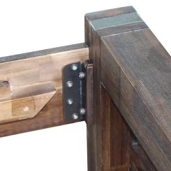 Bed Frame King Size In Solid Wood Veneered Acacia Bedroom Timber Slat In Chocolate -Furniture Shop V43 BED NOWKCH 04 5 5