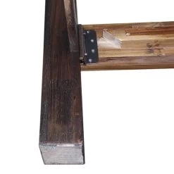 Bed Frame King Size In Solid Wood Veneered Acacia Bedroom Timber Slat In Chocolate -Furniture Shop V43 BED NOWKCH 05 5 5