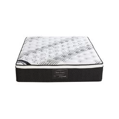 Mattress Euro Top Queen Size Pocket Spring Coil With Knitted Fabric Medium Firm 33cm Thick -Furniture Shop V43 MAT EETL Q 12 2