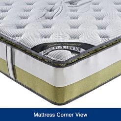Queen Mattress Memory Pillow Top Pocket Spring Foam Medium Firm Bed -Furniture Shop V43 MAT MPTN Q 05 2