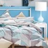 King Size Cotton Reversible Pattern Zig Zag Quilt Cover Set (3PCS) -Furniture Shop V62 DS AC0101K 01