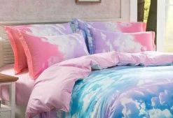 Queen Size Clouds Blue Sky Quilt Cover Set (3PCS) -Furniture Shop V62 DS AN0703Q 03