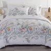 King Size White Paisley Quilt Cover Set (3PCS) 1 King Size White Paisley Quilt Cover Set (3PCS) -Furniture Shop V62 DS LP0351K 01