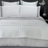 King Size Laura Trim White With Black Stripes Quilt Cover Set (3PCS) -Furniture Shop V62 DS MC0012K 01