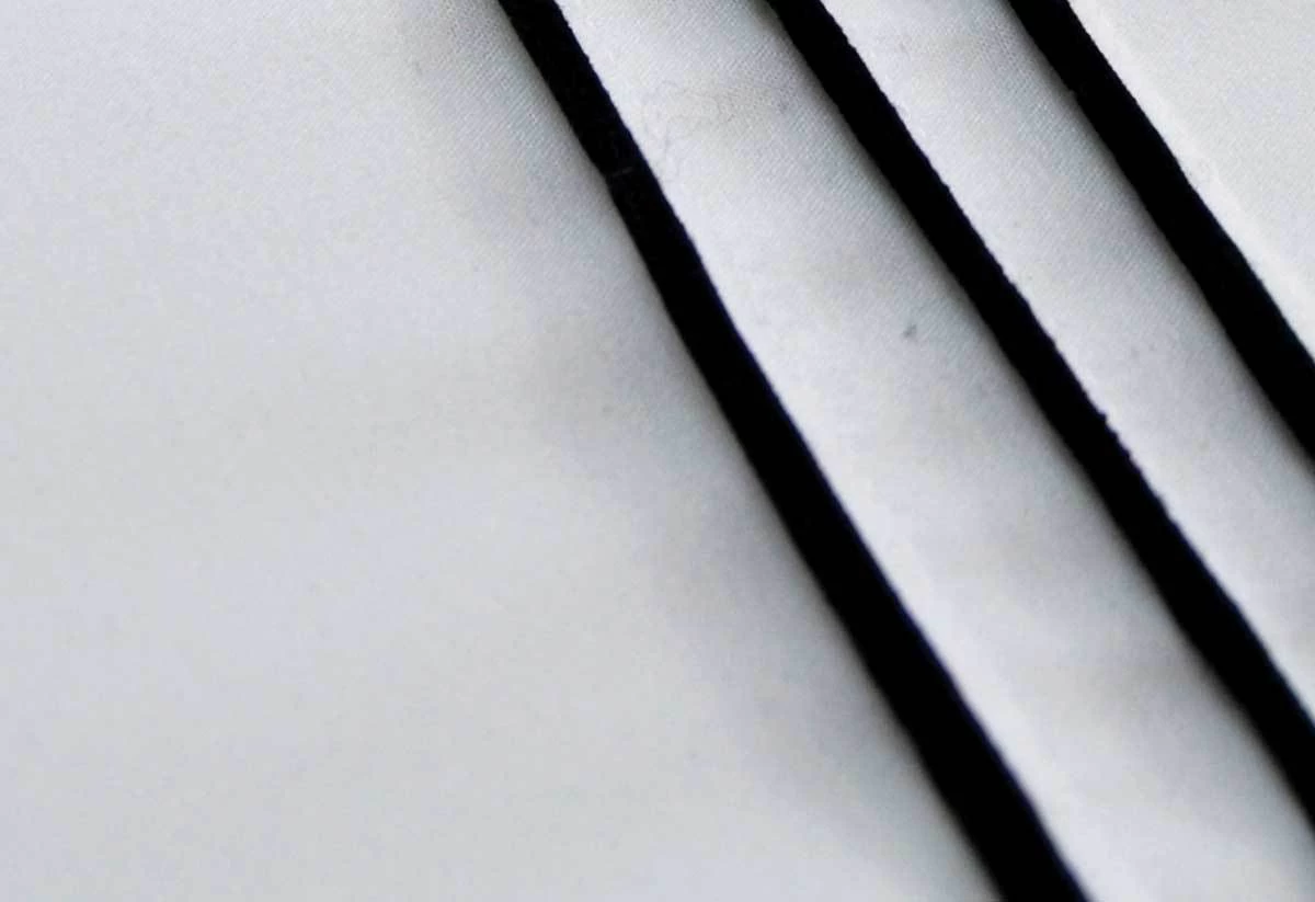 King Size Laura Trim White With Black Stripes Quilt Cover Set (3PCS) 4 King Size Laura Trim White With Black Stripes Quilt Cover Set (3PCS) - Image 2