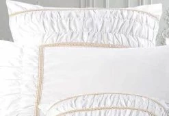 King Size Resana White Quilt Cover Set (3PCS) -Furniture Shop V62 DS T0044WK 03