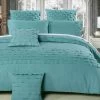 Queen Size Sens Aqua Quilt Cover Set (3PCS) -Furniture Shop V62 DS T49AQUQ 01