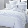 Super King Size White Pintuck Quilt Cover Set (3PCS) -Furniture Shop V62 DS TJ6WHTSK 01