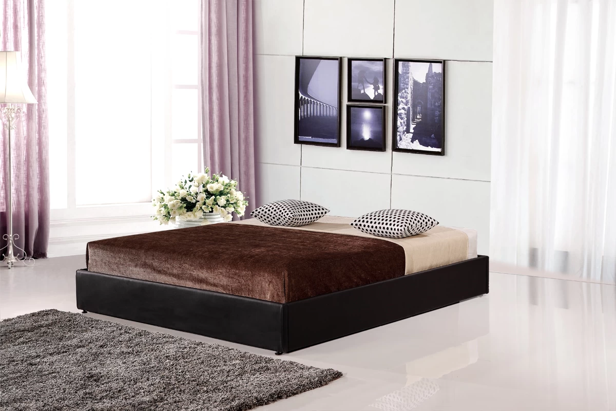 PU Leather Double Bed Ensemble Frame 3 PU Leather Double Bed Ensemble Frame