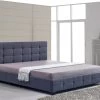 Linen Fabric King Deluxe Bed Frame Grey -Furniture Shop V63 802217 01 7