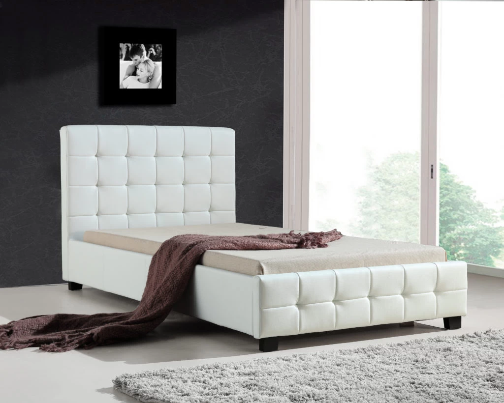 King Single PU Leather Deluxe Bed Frame White 3 King Single PU Leather Deluxe Bed Frame White