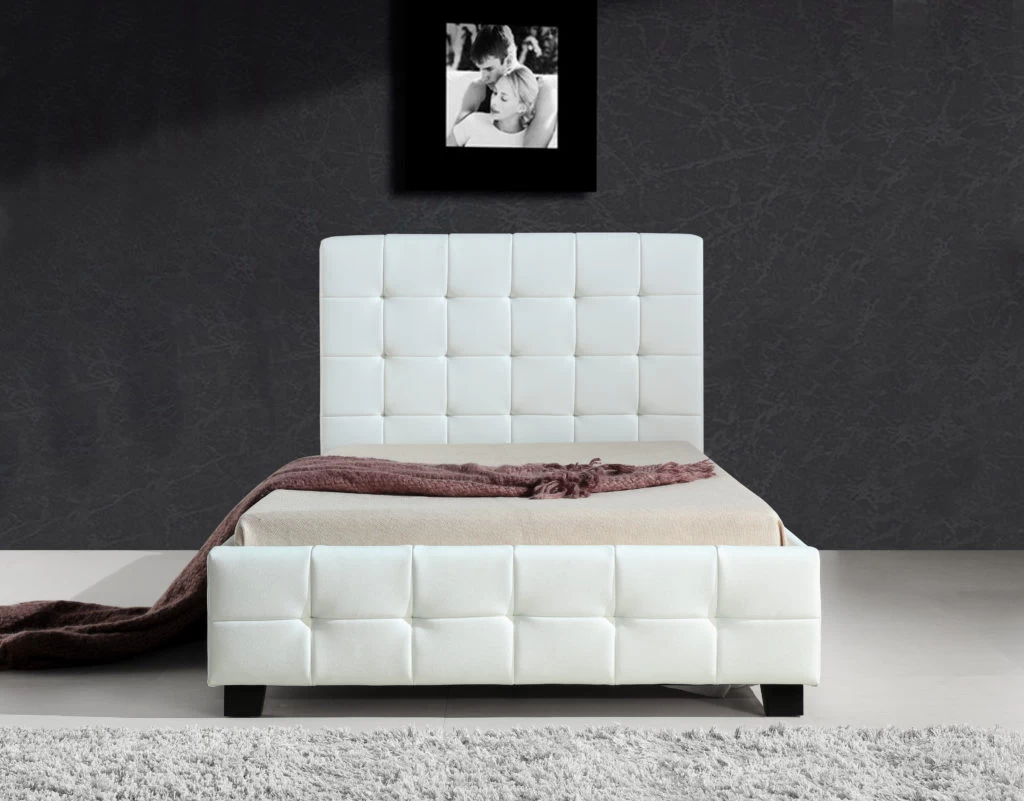 King Single PU Leather Deluxe Bed Frame White 4 King Single PU Leather Deluxe Bed Frame White - Image 2