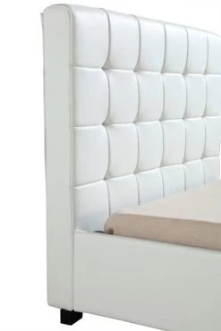 King Single PU Leather Deluxe Bed Frame White 10 King Single PU Leather Deluxe Bed Frame White -Furniture Shop V63 819253 04 8