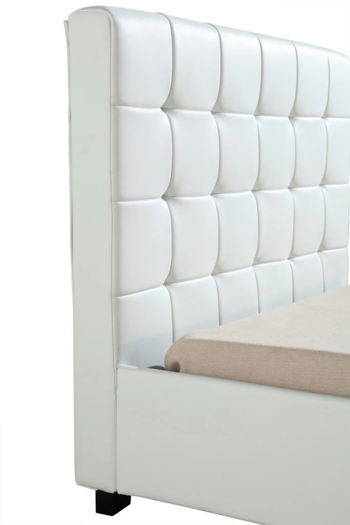 King Single PU Leather Deluxe Bed Frame White 6 King Single PU Leather Deluxe Bed Frame White - Image 4