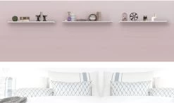 Floating Wall Shelf Wooden Shelves Wall Storage 80cm – White – Pack Of 3