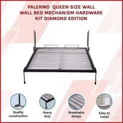 Palermo Queen Size Wall Bed Mechanism Hardware Kit Diamond Edition -Furniture Shop V63 825641 24656 02