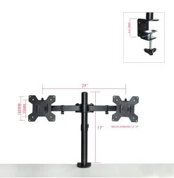 Dual LCD Monitor Desk Mount Stand Adjustable Fits 2 Screens Up To 27″ -Furniture Shop V63 826151 09 2 scaled 1