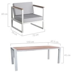 Dolly 4 Seater Aluminium Outdoor Sofa Set -Furniture Shop V80 Daisy SOFA 06 5 5