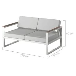Dolly 4 Seater Aluminium Outdoor Sofa Set -Furniture Shop V80 Daisy SOFA 07 5 5