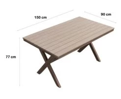 Loki Dark Oak Outdoor Dining Table 150cm -Furniture Shop V80 LKA 159TABLE DRK 04 1 5
