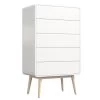 Merlin White Modern Retro Tallboy -Furniture Shop V80 MZI TB7040 WOK 01 10