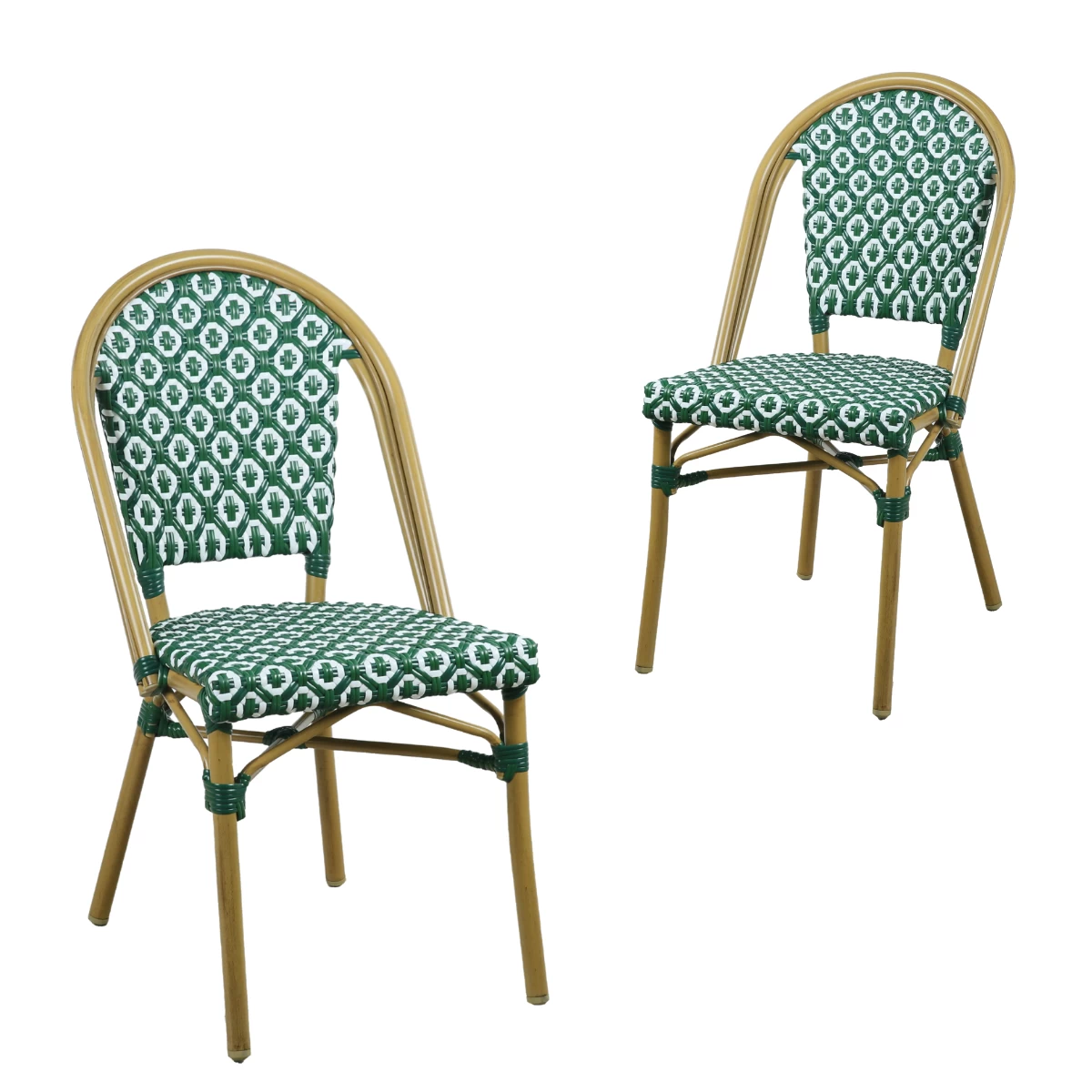 Lana Green Outdoor Dining Chair Set 3 Lana Green Outdoor Dining Chair Set