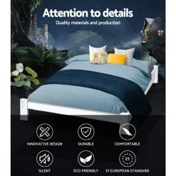 Artiss Bed Frame Double Size Wooden Bed Base JADE Timber Foundation Mattress 11 Artiss Bed Frame Double Size Wooden Bed Base JADE Timber Foundation Mattress -Furniture Shop WBED C 040D 137 AB 02