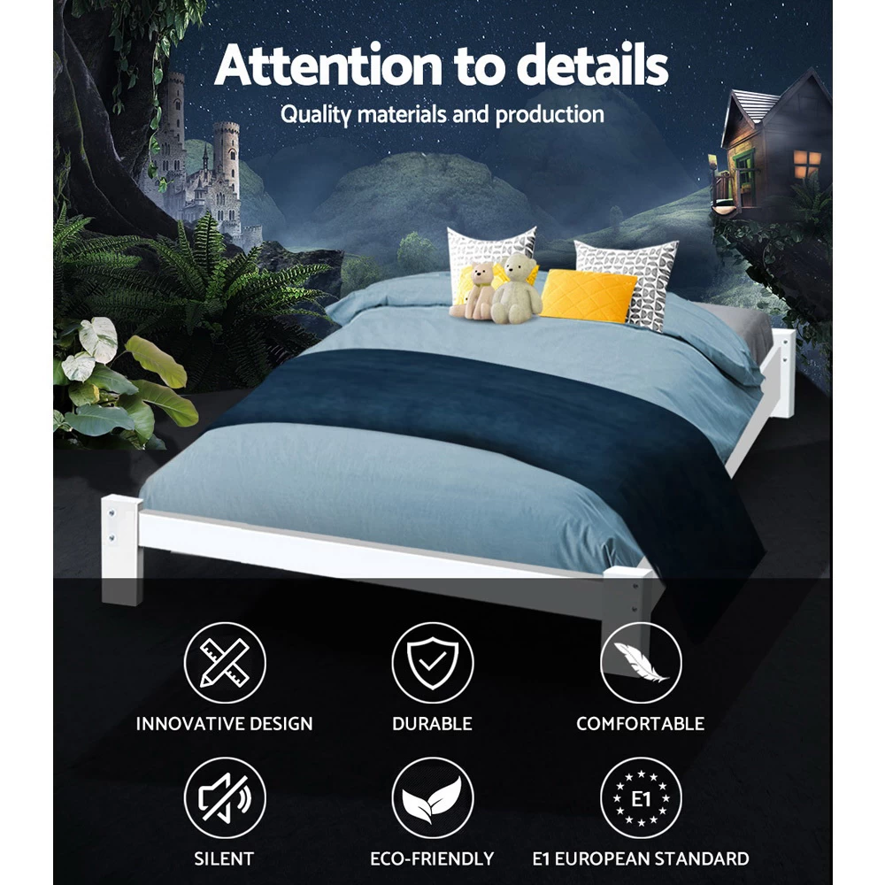 Artiss Bed Frame Double Size Wooden Bed Base JADE Timber Foundation Mattress 5 Artiss Bed Frame Double Size Wooden Bed Base JADE Timber Foundation Mattress - Image 3