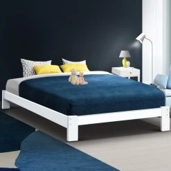 Artiss Bed Frame Double Size Wooden Bed Base JADE Timber Foundation Mattress 15 Artiss Bed Frame Double Size Wooden Bed Base JADE Timber Foundation Mattress -Furniture Shop WBED C 040D 137 AB 06