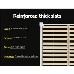 Artiss Queen Wooden Bed Base Frame Size JADE Timber Foundation Mattress Platform -Furniture Shop WBED C 040Q N 153 AB 04