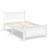 Double Size Wooden Bed Frame – White -Furniture Shop WBED D 004D 137 AB 00