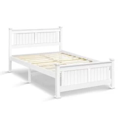 Double Size Wooden Bed Frame – White