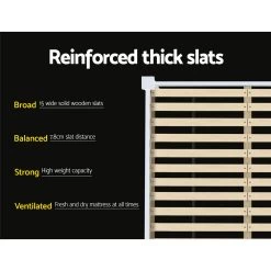 Artiss Queen Size Wooden Bed Frame Kids Adults Timber -Furniture Shop WBED D 004Q 153 AB 04