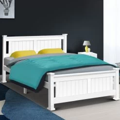 Artiss Queen Size Wooden Bed Frame Kids Adults Timber -Furniture Shop WBED D 004Q 153 AB 06