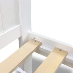 Artiss Wooden Trundle Bed Frame Timber Slat King Single Size White -Furniture Shop WBED D 03KS 107 AB 05