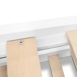 Artiss Wooden Trundle Bed Frame Timber Slat King Single Size White -Furniture Shop WBED D 03KS 107 AB 06