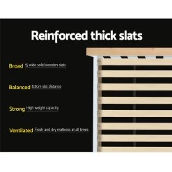 Artiss Double Full Size Wooden Bed Frame PONY Timber Mattress Base Bedroom Kids -Furniture Shop WBED D TC18 137 AB 05