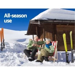 Artiss Outdoor Furniture Sun Lounge Chairs Deck Chair Folding Wooden Beach Patio -Furniture Shop WOOD B BC 6021T RW 04