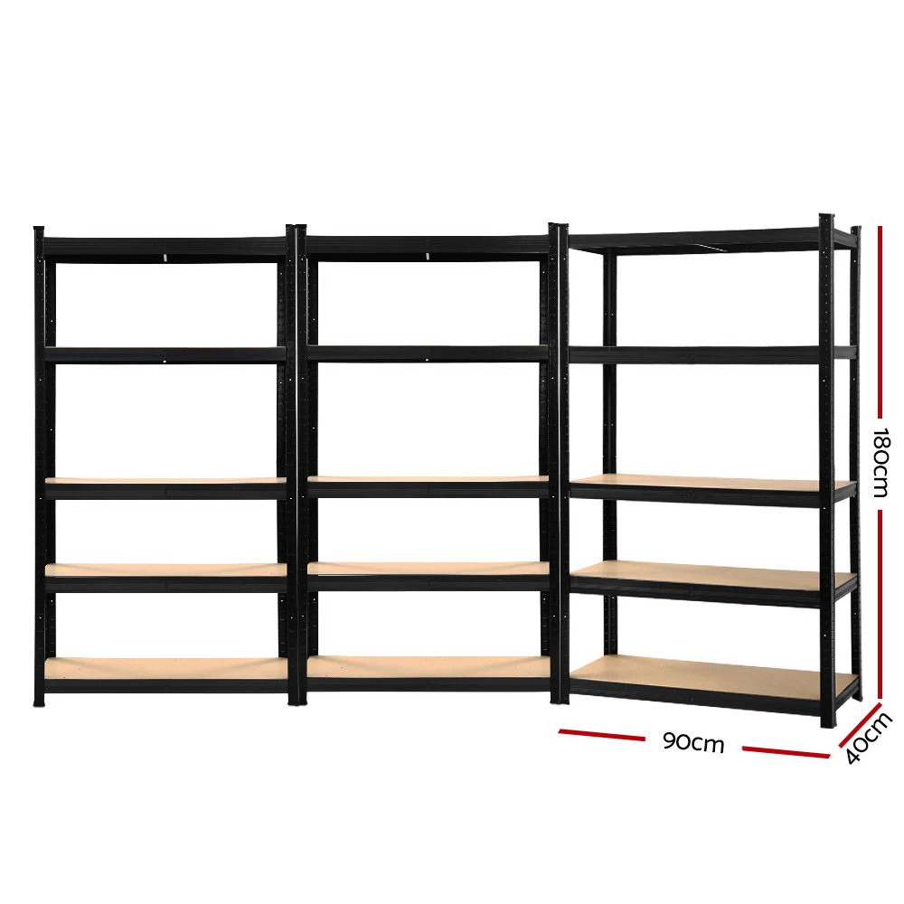Giantz 3X0.9M Warehouse Shelving Garage Storage Racking Steel Metal Shelves 4 Giantz 3X0.9M Warehouse Shelving Garage Storage Racking Steel Metal Shelves - Image 2