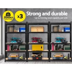 Giantz 3X0.9M Warehouse Shelving Garage Storage Racking Steel Metal Shelves 11 Giantz 3X0.9M Warehouse Shelving Garage Storage Racking Steel Metal Shelves -Furniture Shop WR E 9X18 GVN BKX3 02