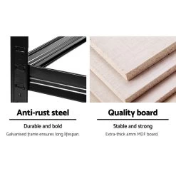 Giantz 3X0.9M Warehouse Shelving Garage Storage Racking Steel Metal Shelves 12 Giantz 3X0.9M Warehouse Shelving Garage Storage Racking Steel Metal Shelves -Furniture Shop WR E 9X18 GVN BKX3 03