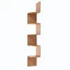5-Tier Corner Wall Shelf Display Storage Shelves – Beech