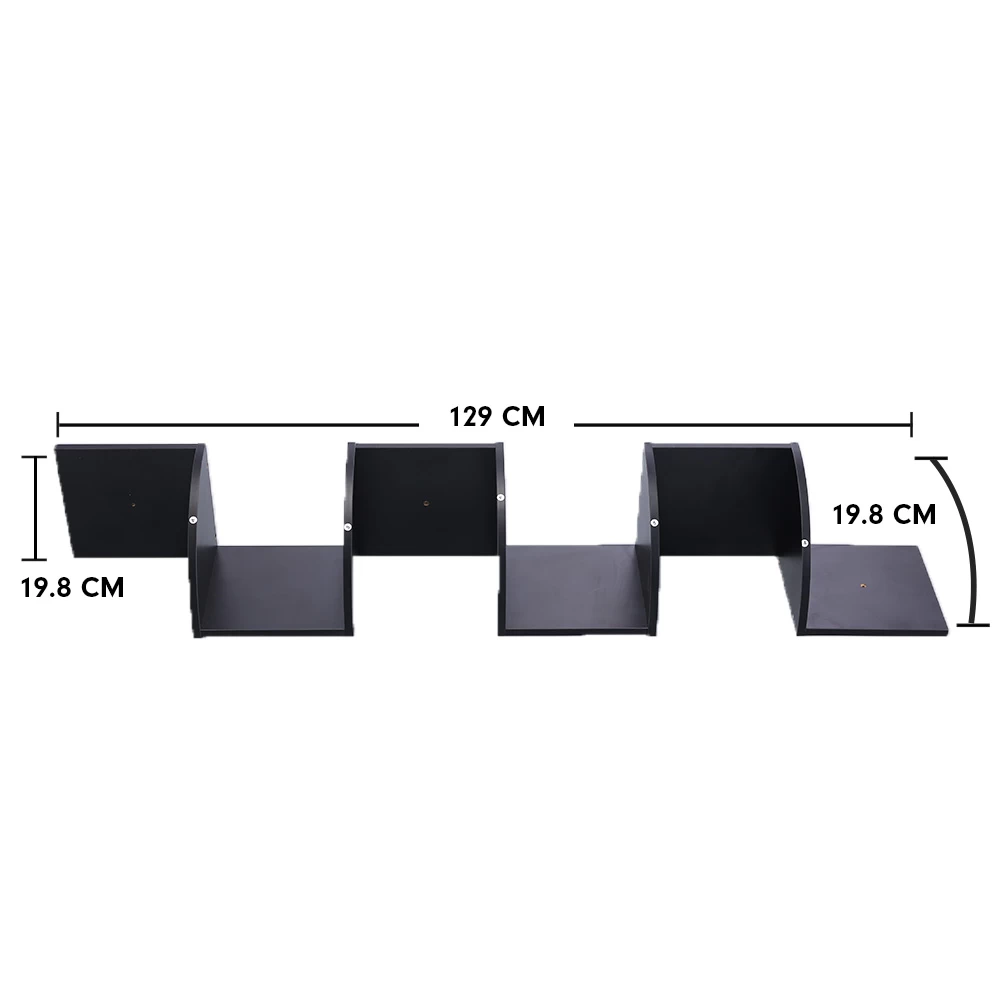 5-Tier Corner Wall Shelf Display Storage Shelves – Black 7 5-Tier Corner Wall Shelf Display Storage Shelves – Black - Image 5